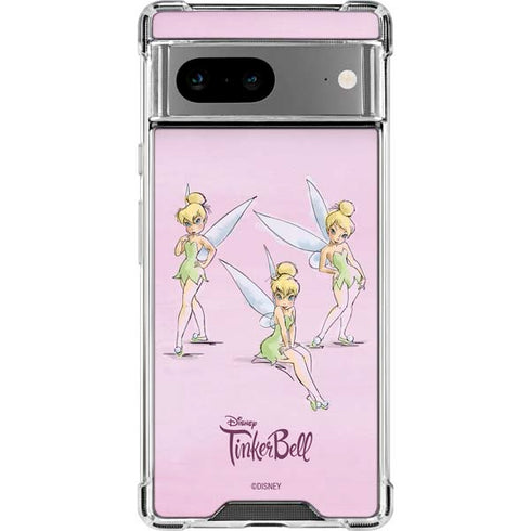 Disney Tinker Bell Water Color Art Poses Google Pixel 7a Clear Case